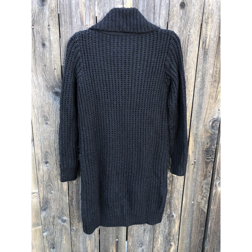 LRL Lauren Jeans Co. Women’s Shawl Collar Cardigan Sweater Black Sz XS - Picture 8 of 8